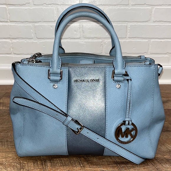 Michael Kors Sutton Powder Blue Satchel - Picture 4 of 16